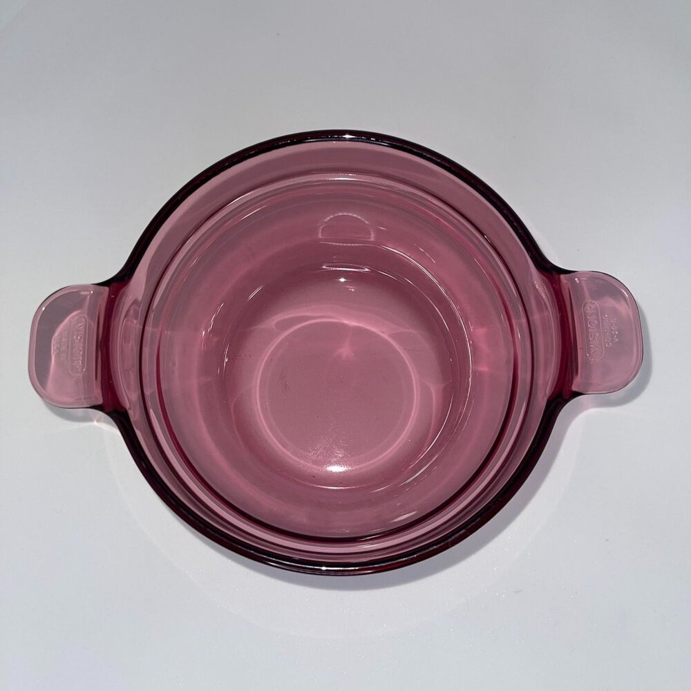 Rare Vintage Corning Ware Double Boiler Insert Lid V20B Vision Purple Cranberry - Picture 4 of 9